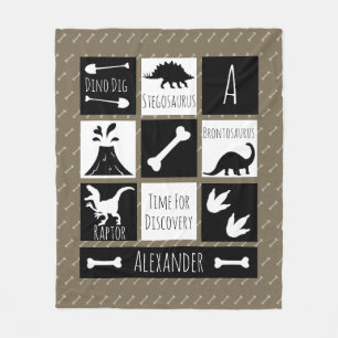 Couverture Polaire Dinosaure préhistorique Dig & Nom