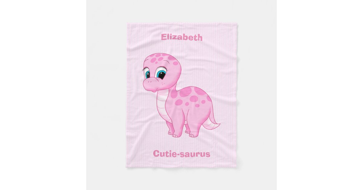 Couverture Polaire Dinosaure Rose Mignon De Brontosaure De Bebe Zazzle Fr