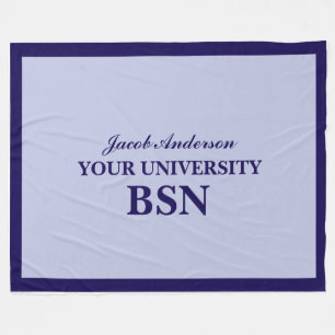 Couverture Polaire Diplôme BSN Nom Personnalisé
