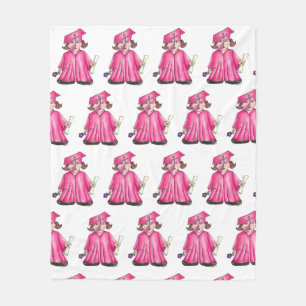 Couverture Polaire Diplôme d'études supérieures rose Casquette