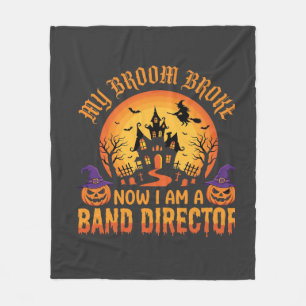 Couverture Polaire Directeur de groupe de Halloween Balai de sorcière