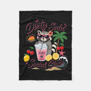 Couverture Polaire Dirty Soda Social Club Raccoon Vacances d'Été