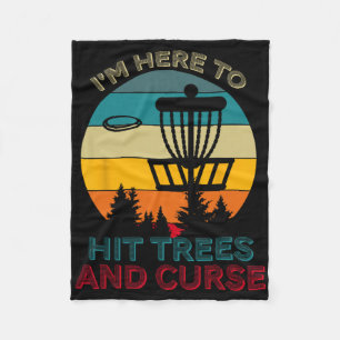 Couverture Polaire Disc Golf Drôle Vintage Je Suis Ici Pour Frapper L
