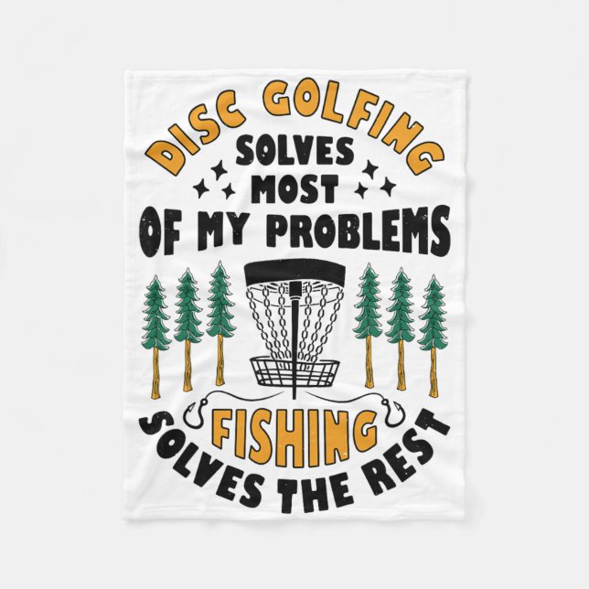 Couverture Polaire Disc Golfing Solves Most Of My Problems Fishing Fr (Devant)