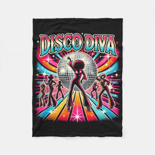 Couverture Polaire Disco Ball Disco Diva Queen (Devant)