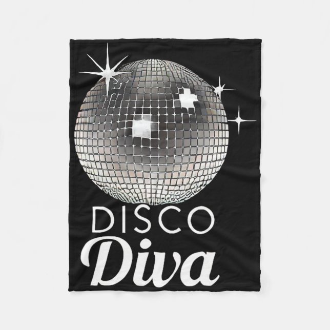Couverture Polaire Disco Ball Disco Diva Queen3 (Devant)