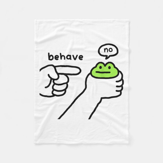 Couverture Polaire Dishonest Frog Funny Frog Meme Behave No Cartoon D (Devant)