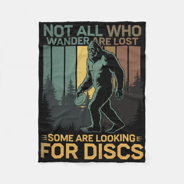 Couverture Polaire Disque de golf Sasquatch Bigfoot Disc Golfer Drôle (Devant)