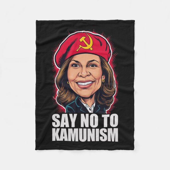 Couverture Polaire Dites Non Au Kamunisme Votez Trump Vance 2024 Drôl (Devant)