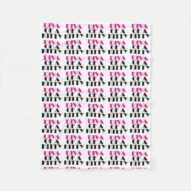 Couverture Polaire "DIVA of a Kitty" (Devant)