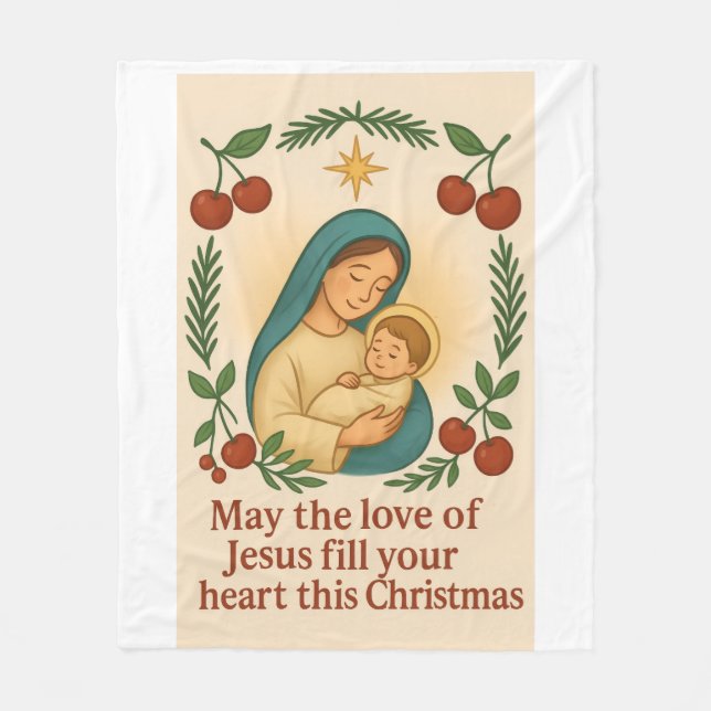 Couverture Polaire Divine Love Christmas Blanket – Baby Jesus  (Devant)