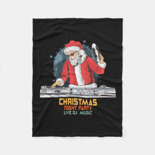 Couverture Polaire dj père Noël party club