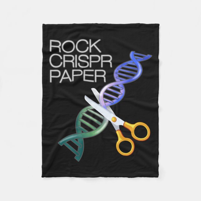 Couverture Polaire Dna Funny Rock Paper Crispr Genetic Science Race  (Devant)