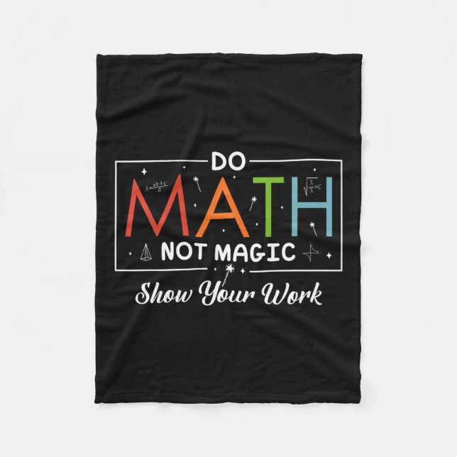 Couverture Polaire Do Math Not Magic Montrer Votre Travail Funny Math (Devant)