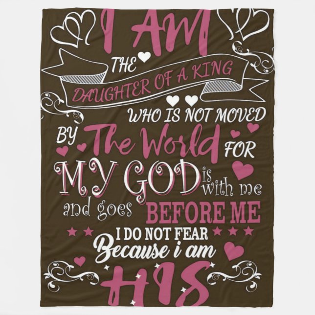 Couverture Polaire Do Not Fear" Religious Fleece Blanket (Devant)