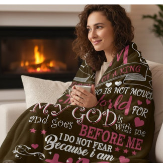 Couverture Polaire Do Not Fear" Religious Fleece Blanket