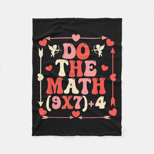Couverture Polaire Do The Math Equation Valentine's Day Math Teacher  (Devant)