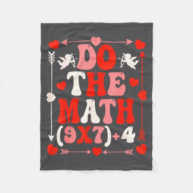 Couverture Polaire Do The Math Teacher 67 Meme Six Seven Valentine's  (Devant)