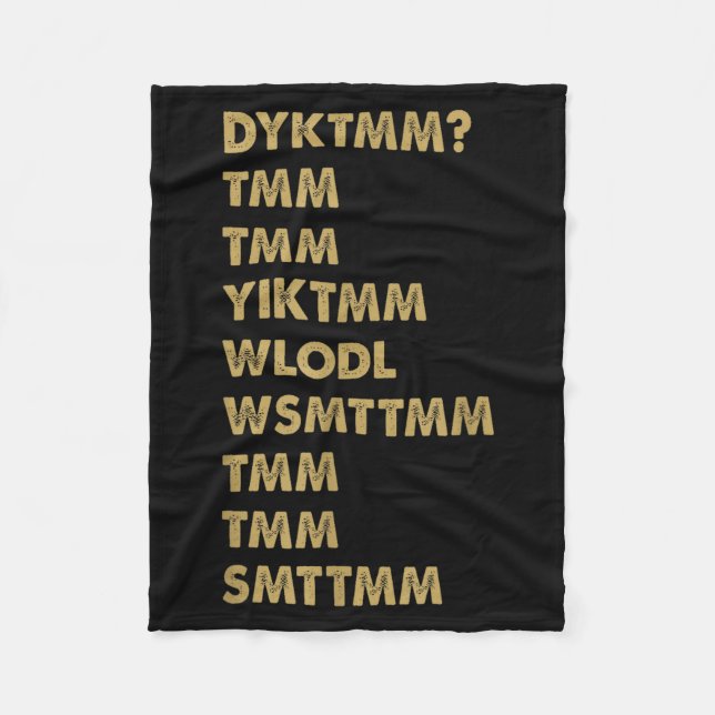 Couverture Polaire Do You Know The Muffin Man_ Dyktmm_ Funny Nostalgi (Devant)