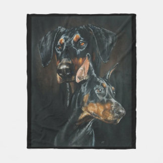 Couverture Polaire Doberman Pinscher