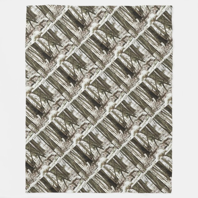 Couverture Polaire Doe Deer dans la neige (Devant)