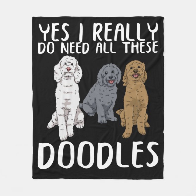 Couverture Polaire Dog Doodle Maman Cadeaux Papa Labradoodle Doodle (Devant)