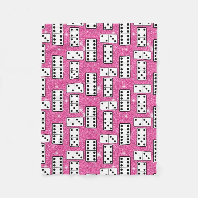 Couverture Polaire Domino Pieces Dominoes Parties scintillant de jeu  (Devant)