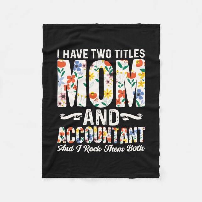 Couverture Polaire Don comptable | Maman Et Comptable (Devant)