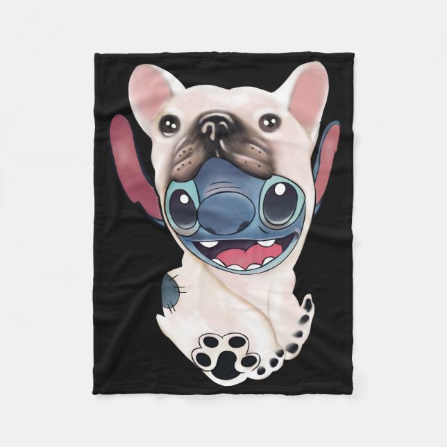 Couverture Polaire Don de chien | French Bulldog Funny (Devant)