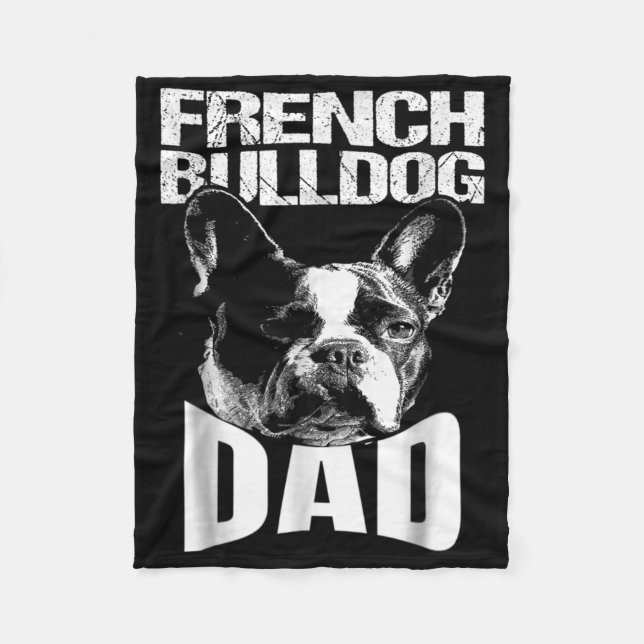 Couverture Polaire Don de chien | French Bulldog Papa (Devant)