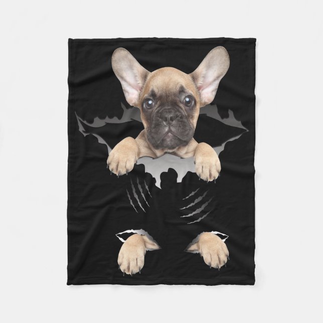 Couverture Polaire Don de chien | French Bulldog Puppy Gift (Devant)
