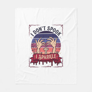 Couverture Polaire Don Spook Sparkle Mains de Zombie Halloween Sang_1