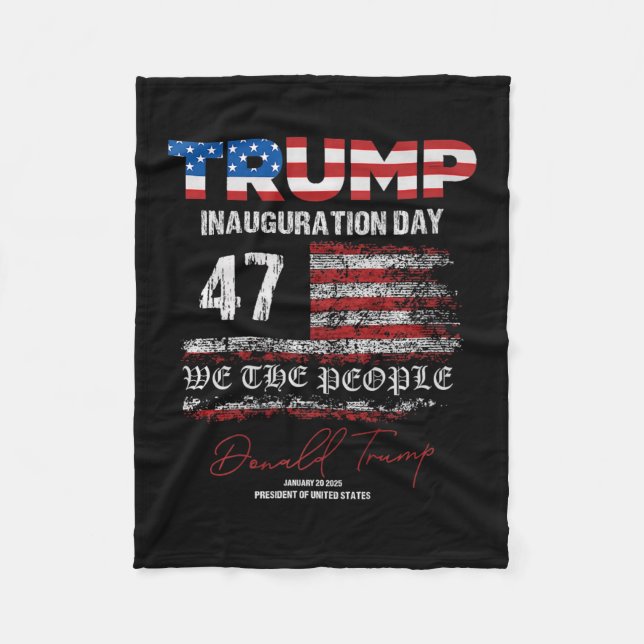 Couverture Polaire Donald Trump 47e président 2025 Inauguration États (Devant)