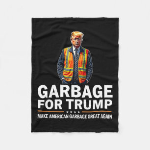 Couverture Polaire Donald Trump Garbage Orange réflexe de sécurité