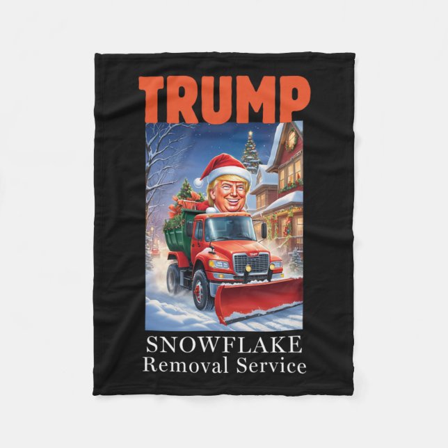 Couverture Polaire Donald Trump Noël Funny Snowflake Suppression (Devant)
