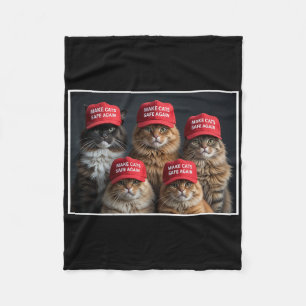 Couverture Polaire Donald Trump Rend Les Chats Sûrs À Nouveau Chapeau