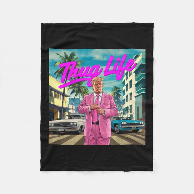 Couverture Polaire Donald Trump Thug Life (Devant)