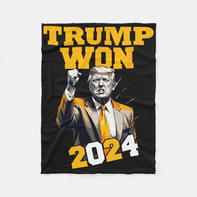 Couverture Polaire Donald Trump Won 2024 Election Inauguration Men Wo (Devant)