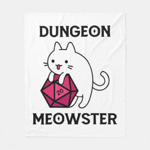 Couverture Polaire Donjon Meowster Chat Drôle