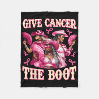 Couverture Polaire Donner au cancer La Melanine Boot La Cowgirl Cance