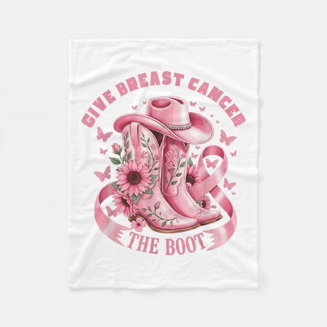 Couverture Polaire Donner Le Cancer Du Sein L'Initiale Cowgirl Cancer (Devant)