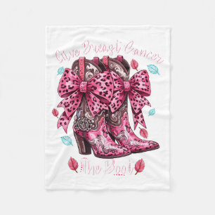 Couverture Polaire Donnez le cancer du sein à la botte Nk Cowgirl Wes