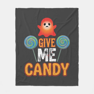 Couverture Polaire Donnez-moi des bonbons Halloween Fantôme_1