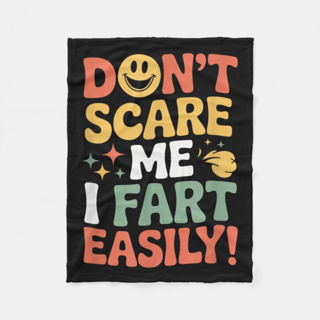 Couverture Polaire Don't E Me I Fart Easily Funny Cute Design Quote  (Devant)