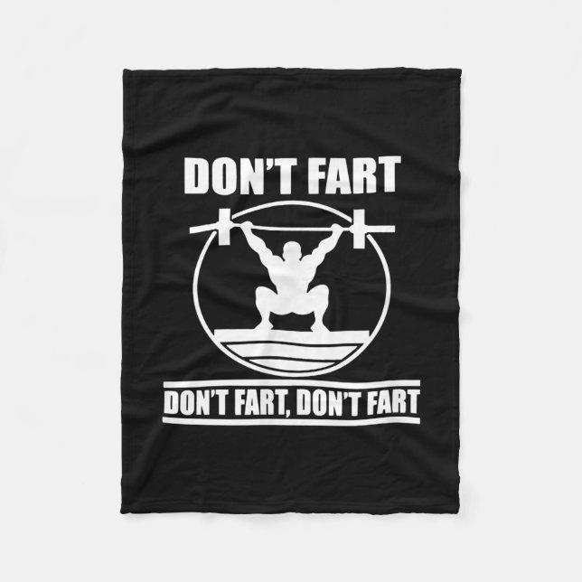 Couverture Polaire Dont Fart Funny Gym Workout Squat pour Bodybuilder (Devant)