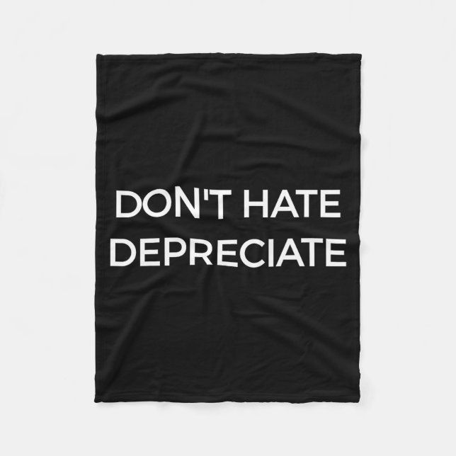Couverture Polaire Don't Hate Depreciate Accounting Pun Funny Jokes S (Devant)