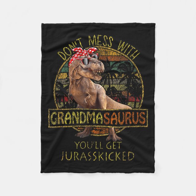 Couverture Polaire Don't Mess With Grandmasaurus You'll Get Jurkicked (Devant)
