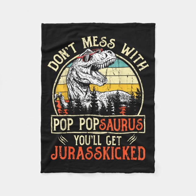 Couverture Polaire Don't Mess With P Psaurus You'll Get Jurkicked  (Devant)
