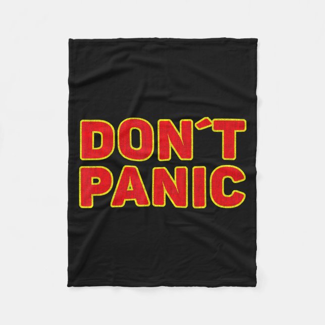 Couverture Polaire Don't Panic Vintage Distressed, Sarcastic Panickin (Devant)