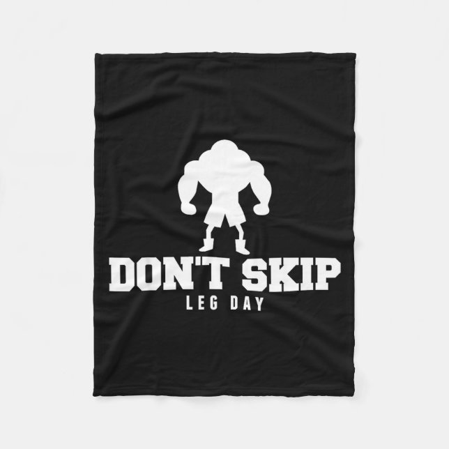 Couverture Polaire Don't Skip Leg Day Funny Fitness Apparel For Weigh (Devant)